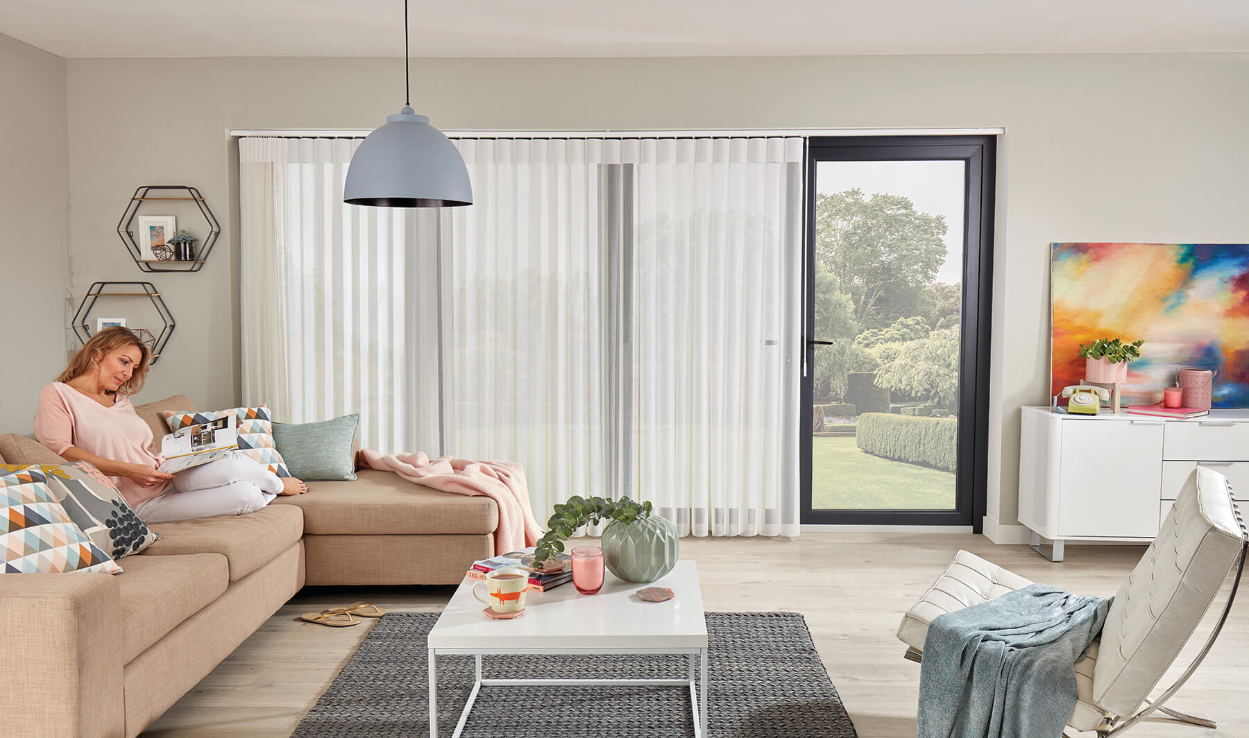 Allusion Blinds - Vista Snow Full View Bearsden
