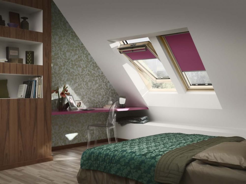 Velux Window Blinds - Blackout Pink Skylight