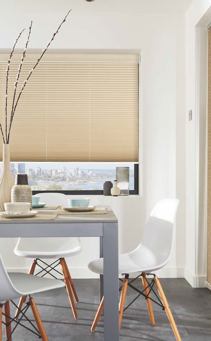 Pleated Blinds - Basix Biscuit