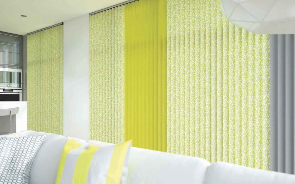 Vertical Blinds | confetti-chartreuse-cameo
